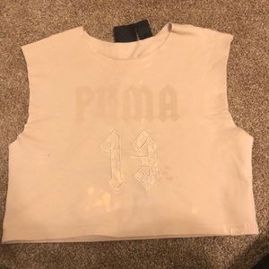 Pale muscle tee crop top by Puma